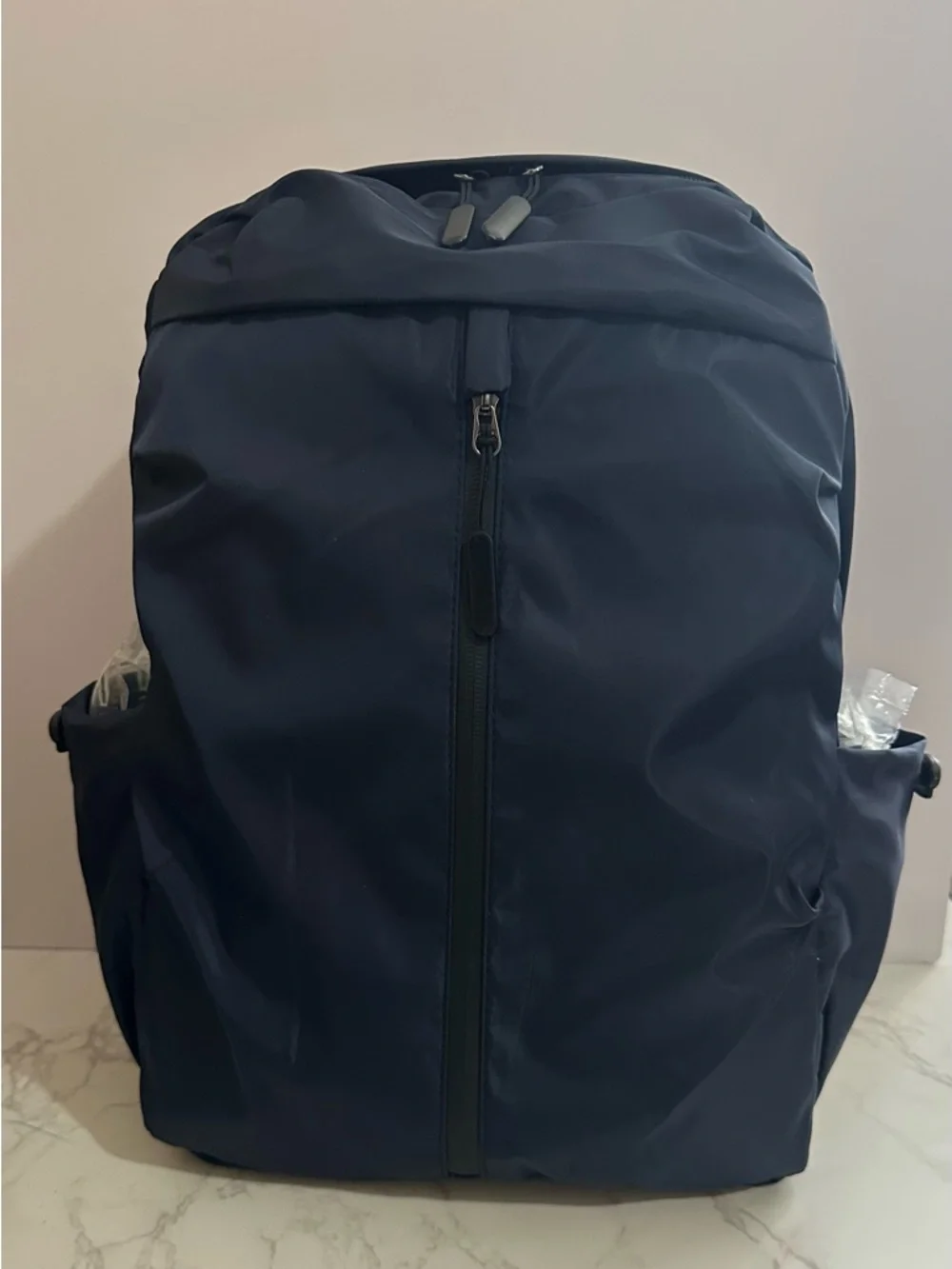 Men's Navy Blue Travel Backpack - Slim Urban Design with USB charging port